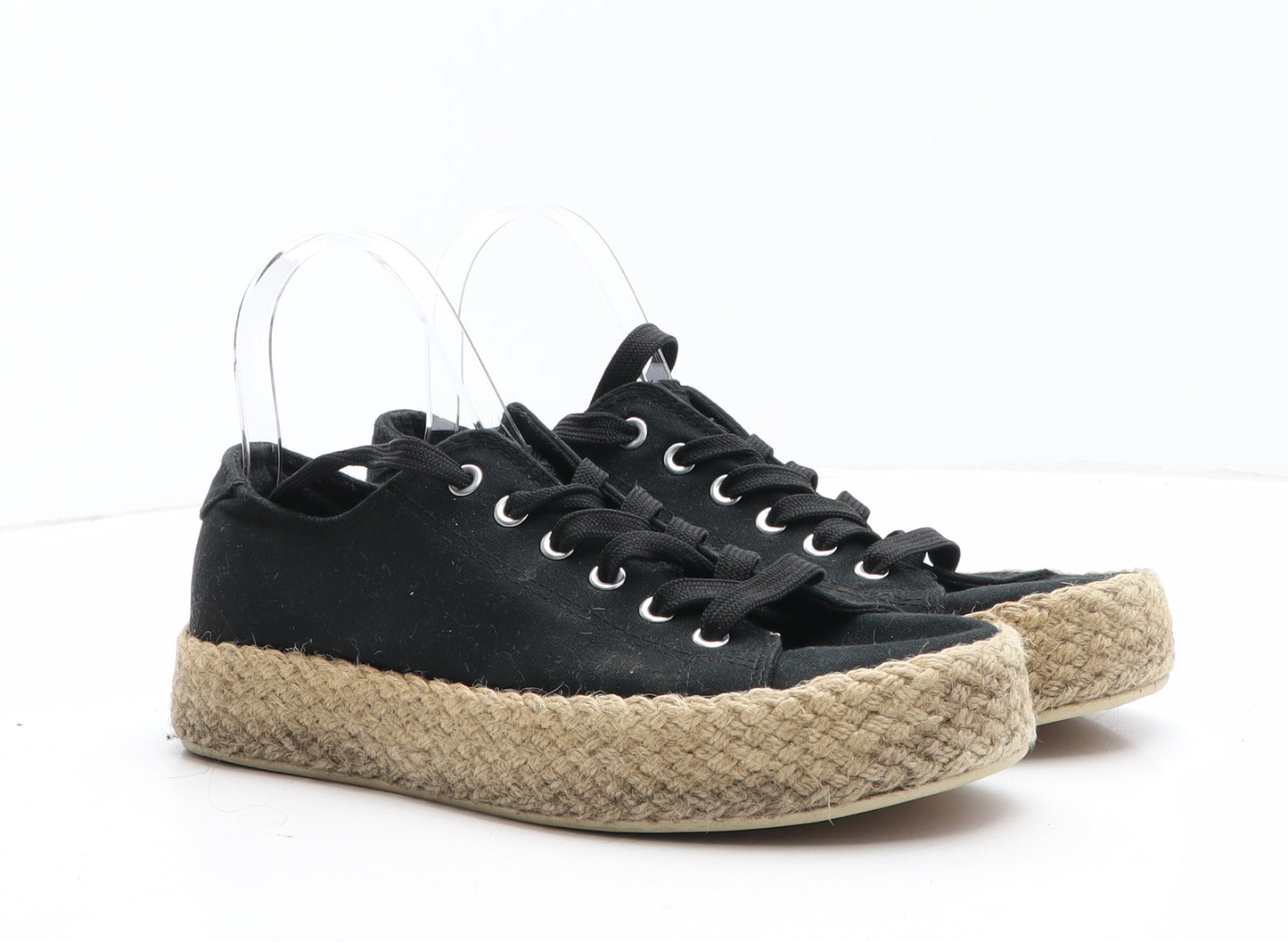 Primark Womens Black Synthetic Espadrille Casual UK