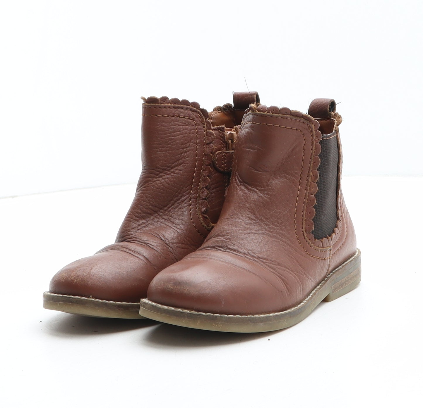 NEXT Girls Brown Synthetic Chelsea Boot UK 11