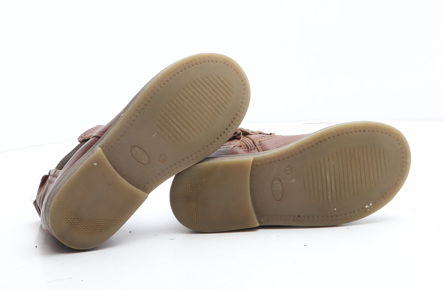 NEXT Girls Brown Synthetic Chelsea Boot UK 11