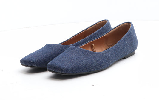 Forever Comfort Womens Blue Synthetic Flat UK