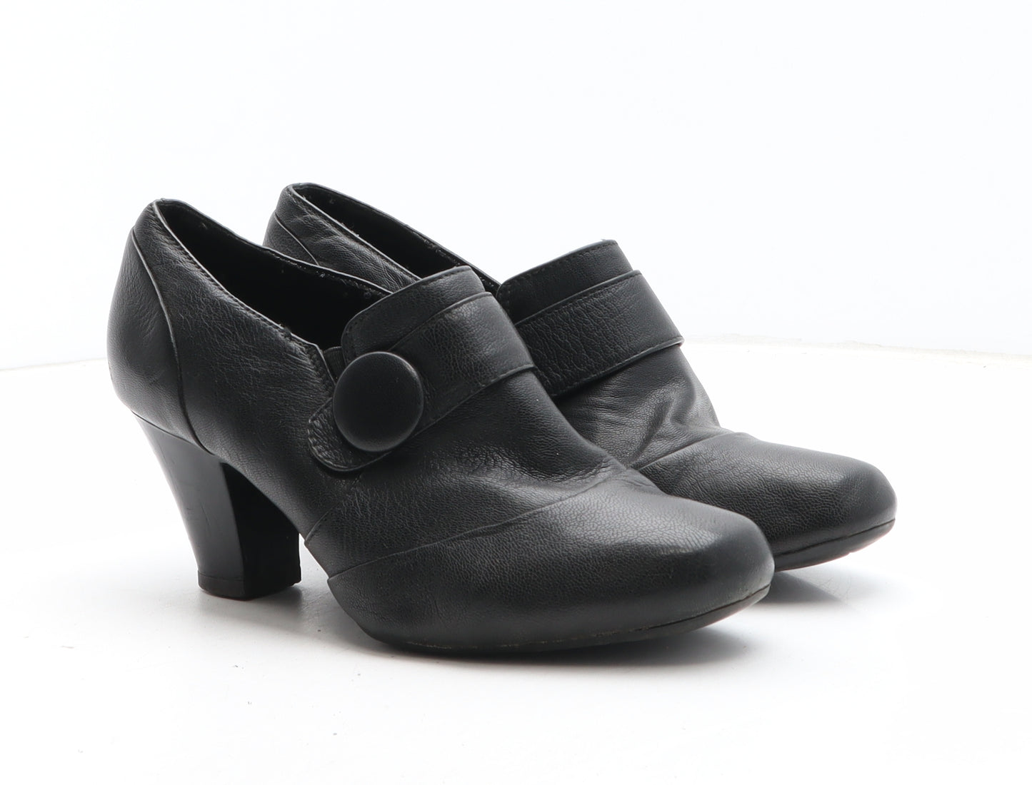 Clarks Womens Black Synthetic Court Heel UK