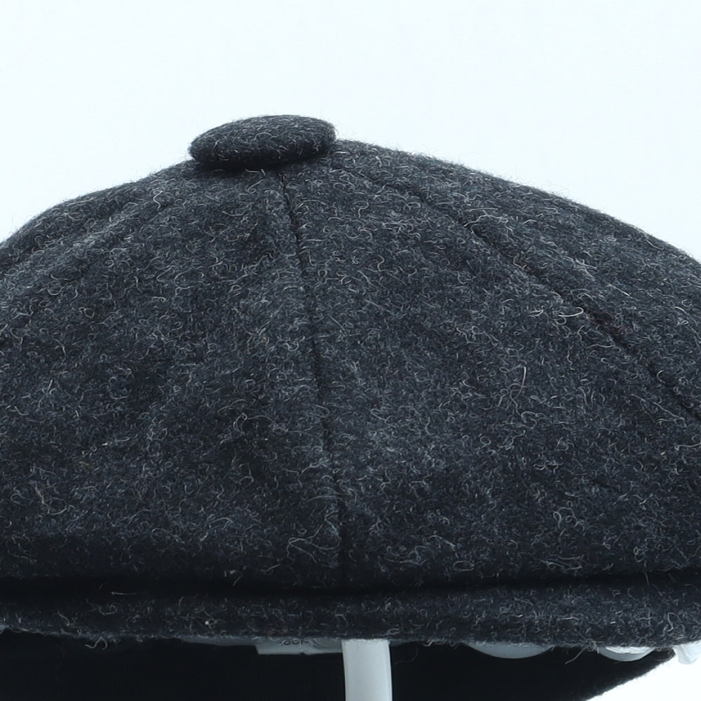 Preworn Mens Grey Wool Peaked Cap Size S