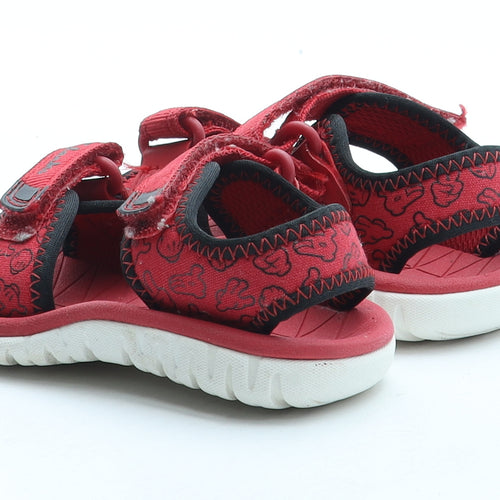 Clarks Boys Red Geometric Polyester Fisherman Sandal UK 4.5