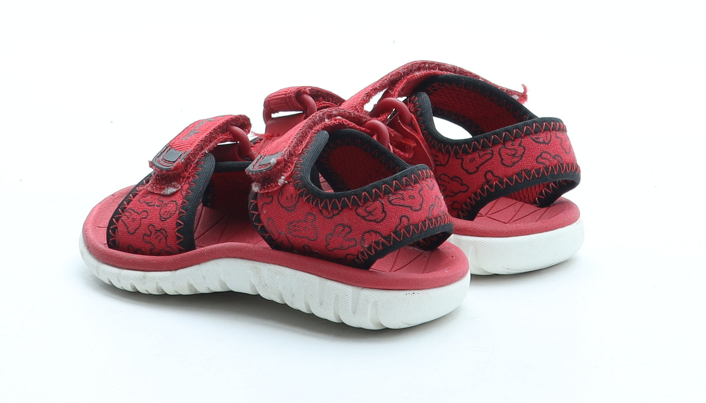 Clarks Boys Red Geometric Polyester Fisherman Sandal UK 4.5