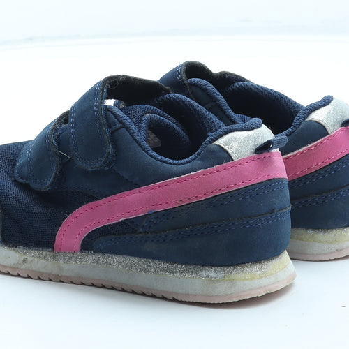 F&F Girls Blue Polyester Trainer UK 10