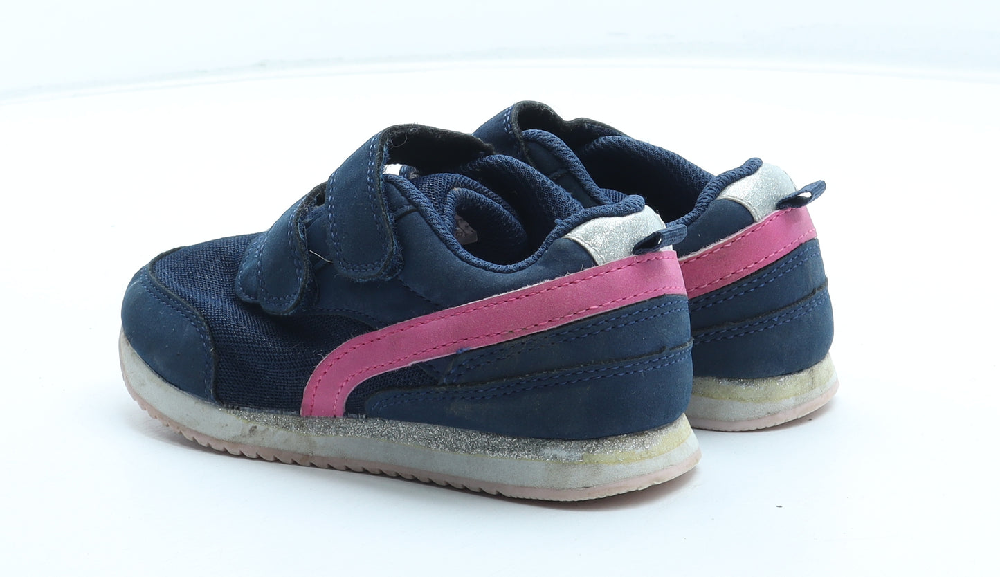 F&F Girls Blue Polyester Trainer UK 10