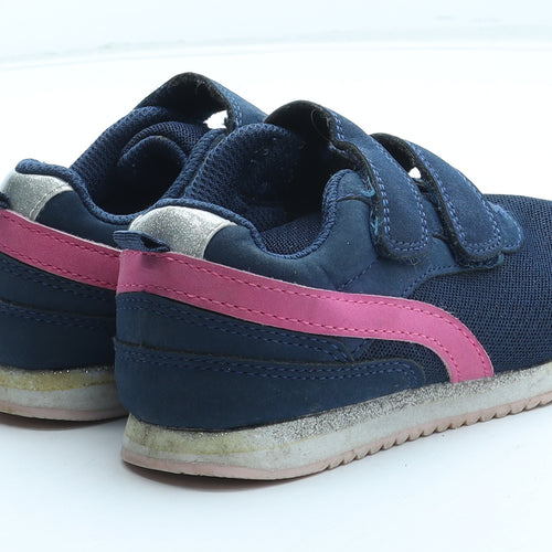 F&F Girls Blue Polyester Trainer UK 10