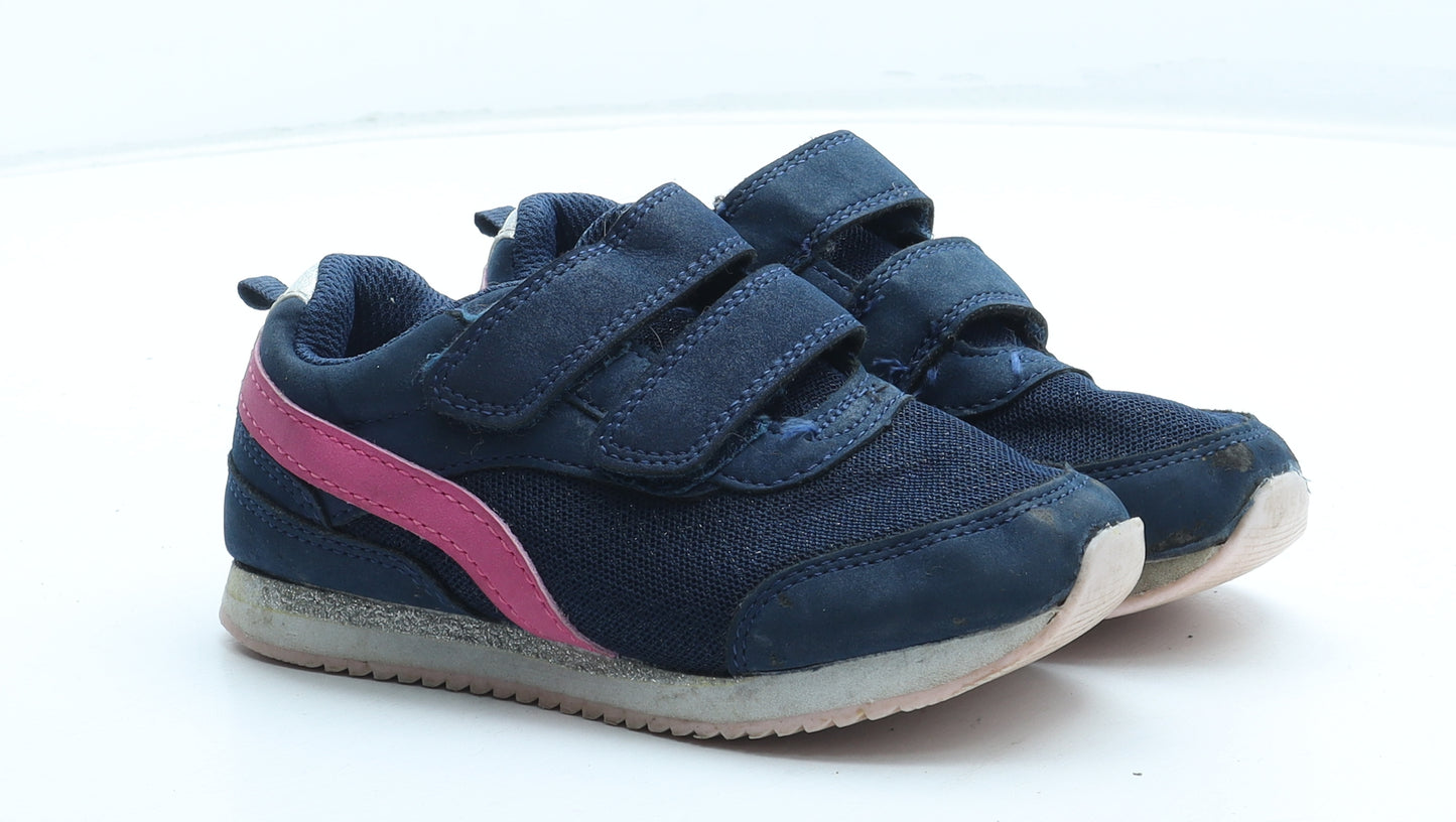 F&F Girls Blue Polyester Trainer UK 10