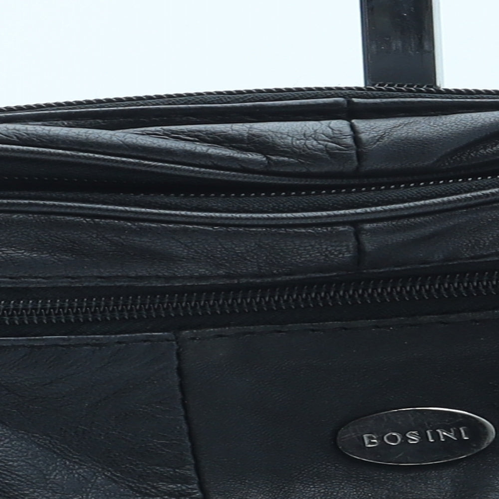 Bosini Womens Black Leather Belt Bag & Waist Pack Size Small