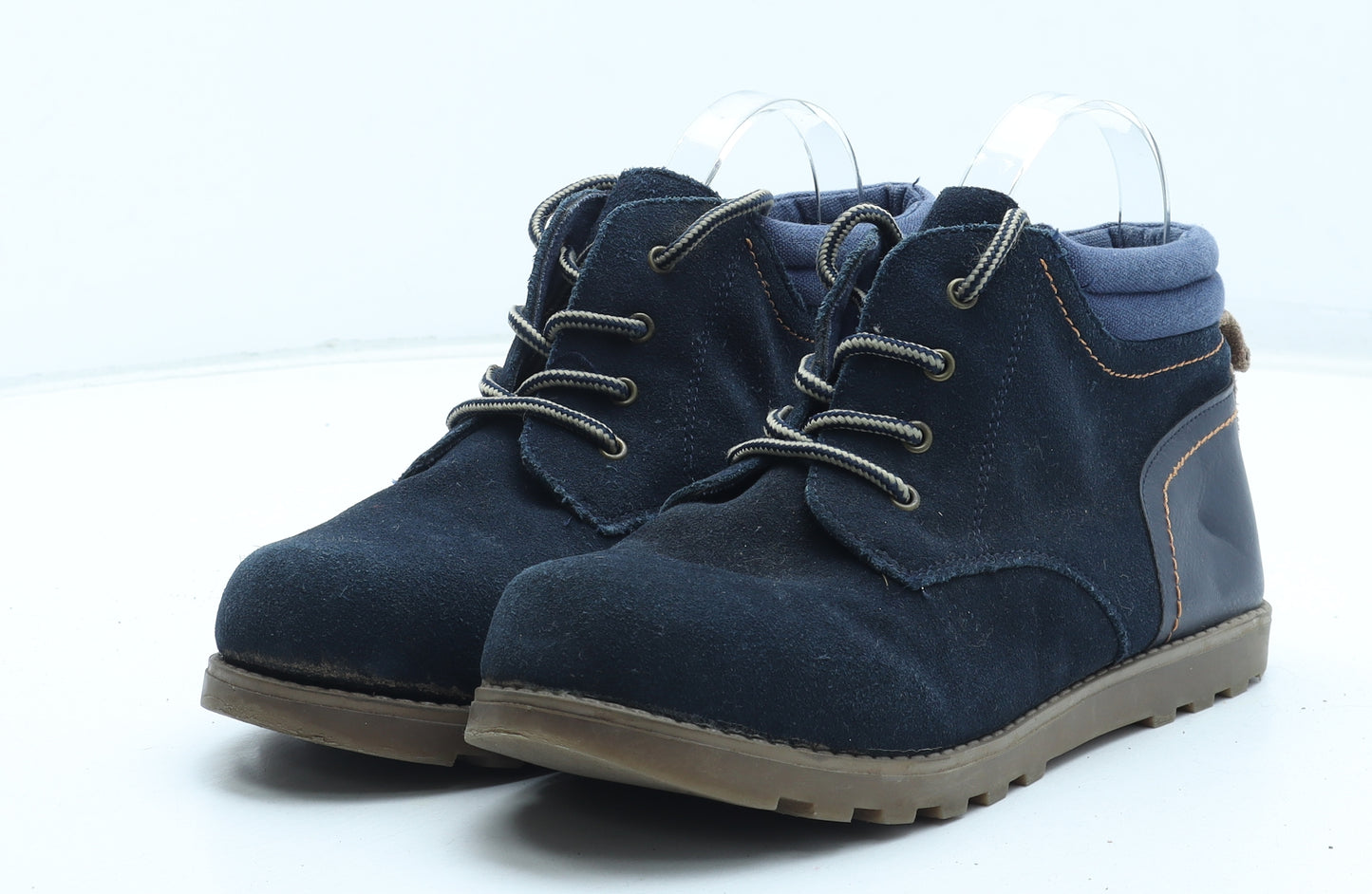 TU Boys Blue Leather Bootie Boot UK 4