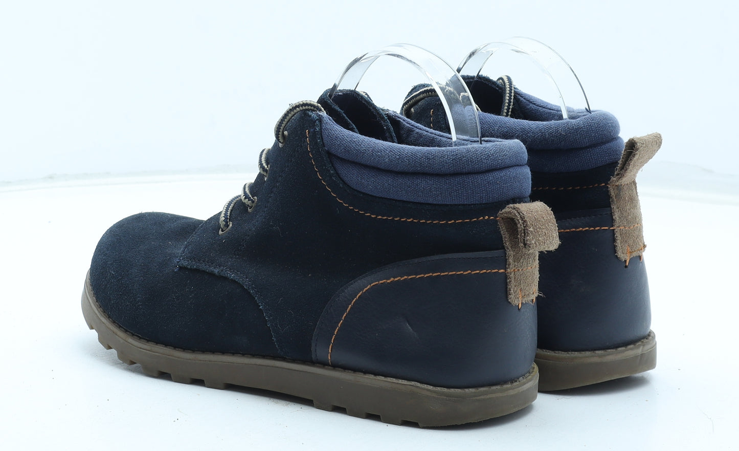 TU Boys Blue Leather Bootie Boot UK 4