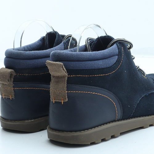 TU Boys Blue Leather Bootie Boot UK 4