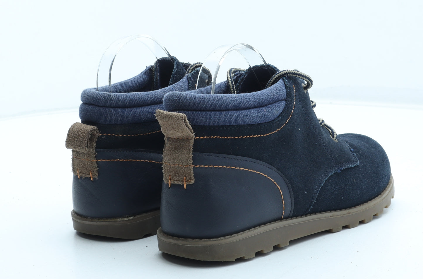 TU Boys Blue Leather Bootie Boot UK 4