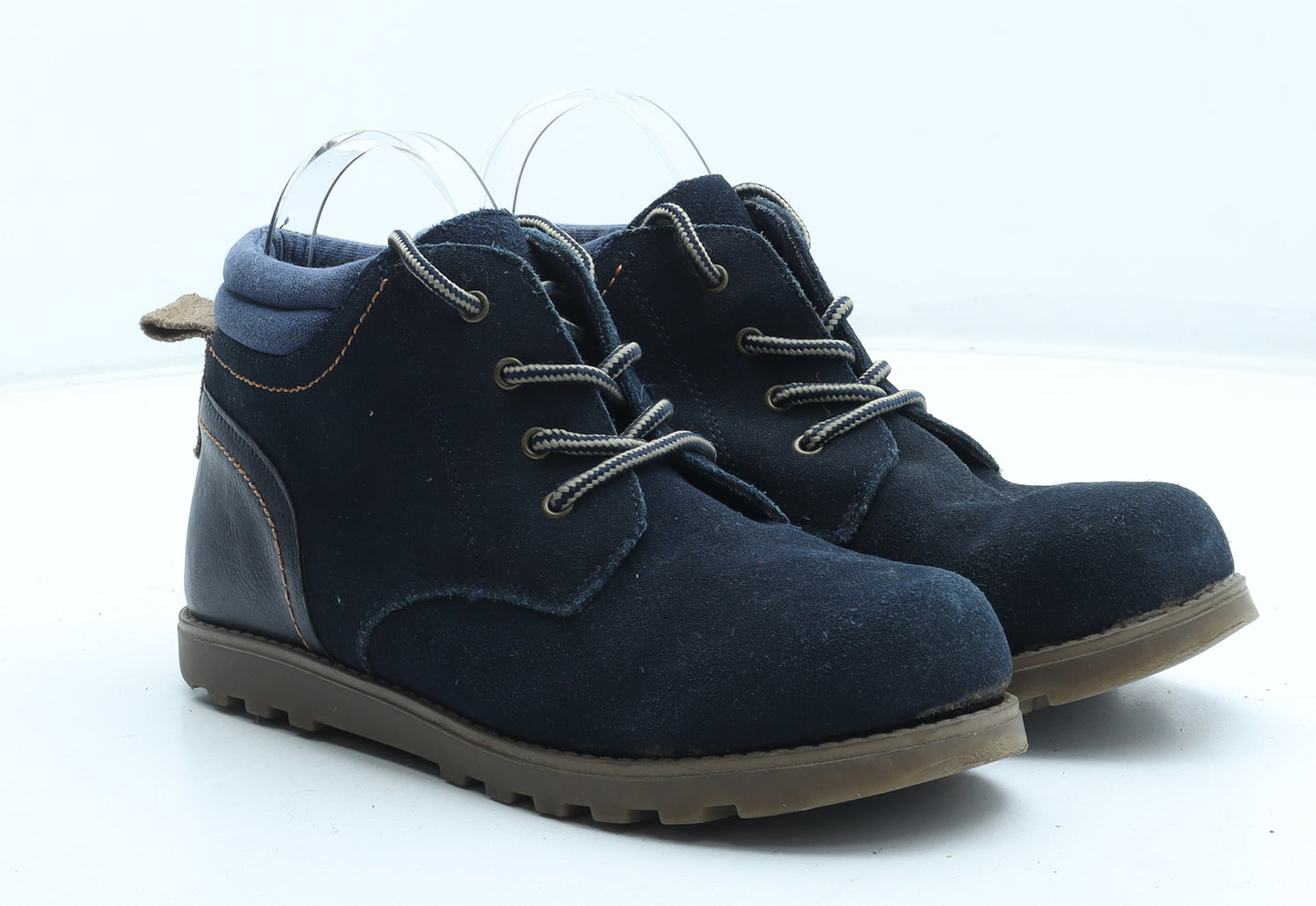 TU Boys Blue Leather Bootie Boot UK 4