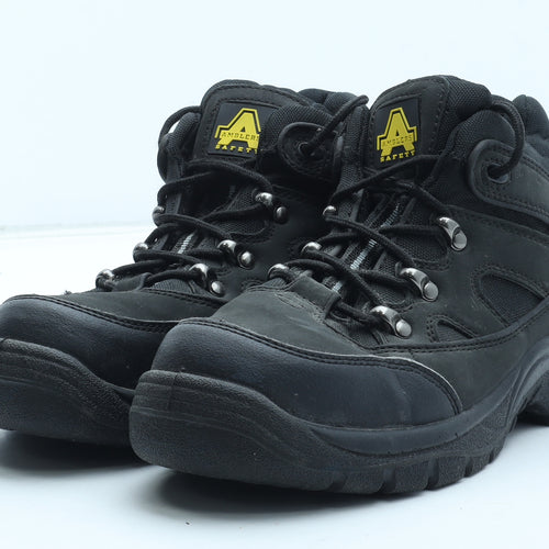 Amblers Safety Womens Black Polyester Combat Boot UK