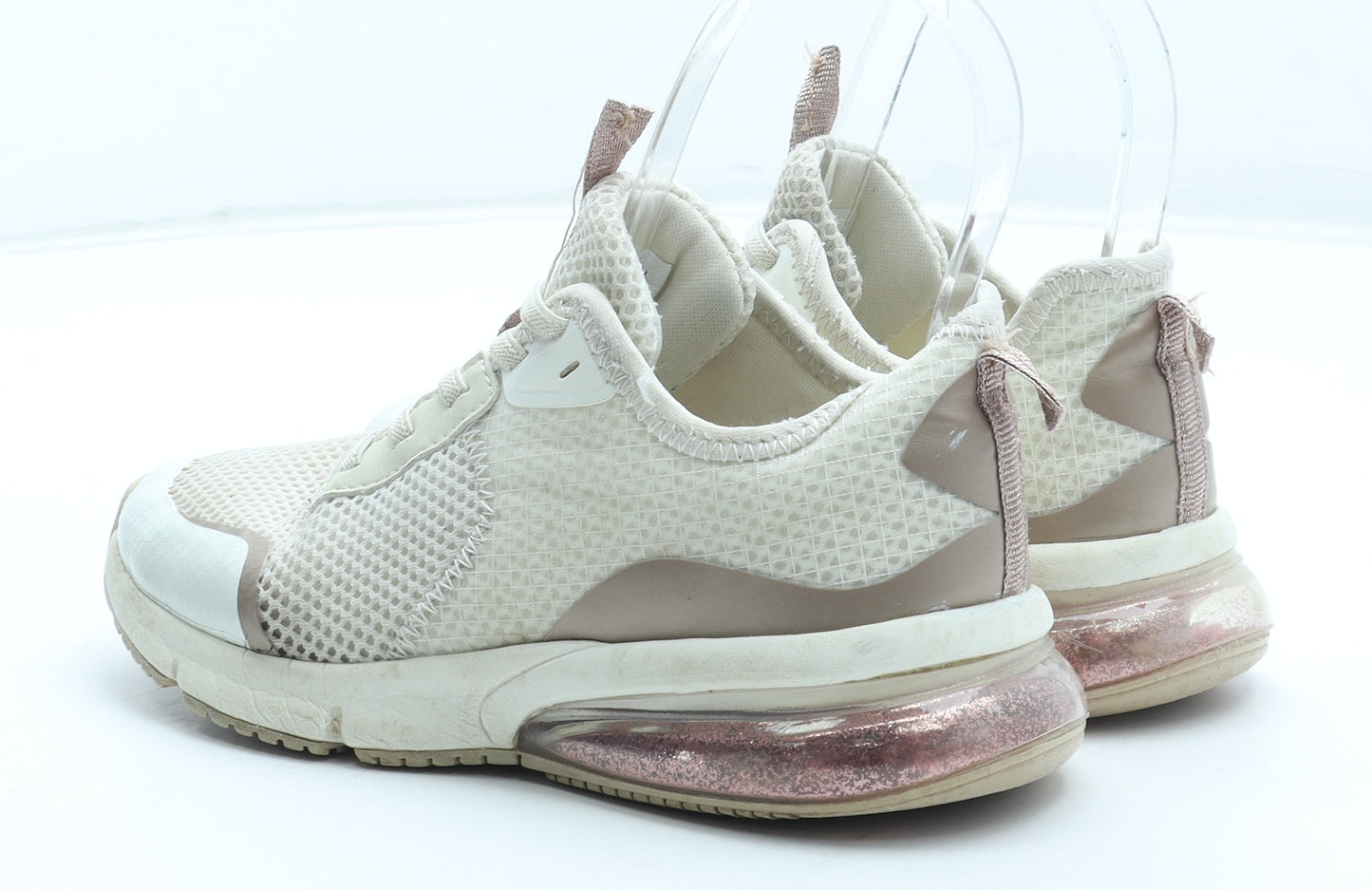 Preworn Girls Beige Polyester Trainer UK 11