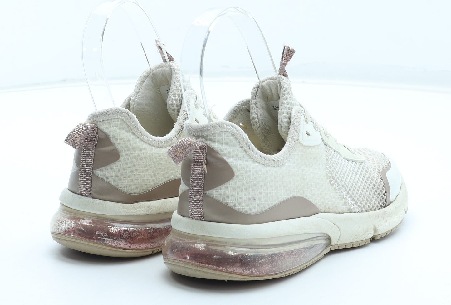Preworn Girls Beige Polyester Trainer UK 11