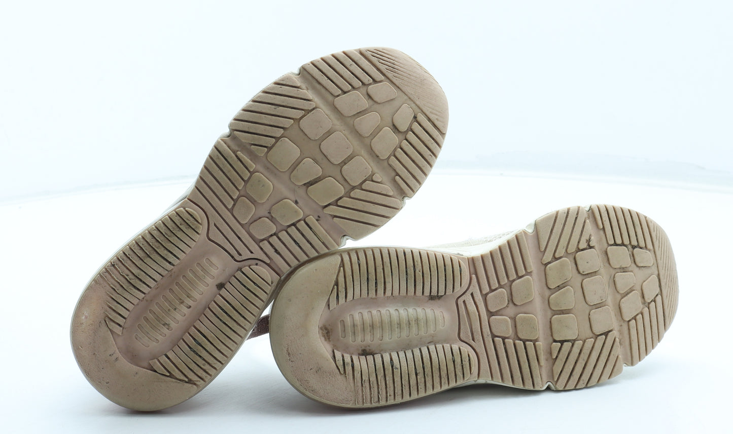 Preworn Girls Beige Polyester Trainer UK 11