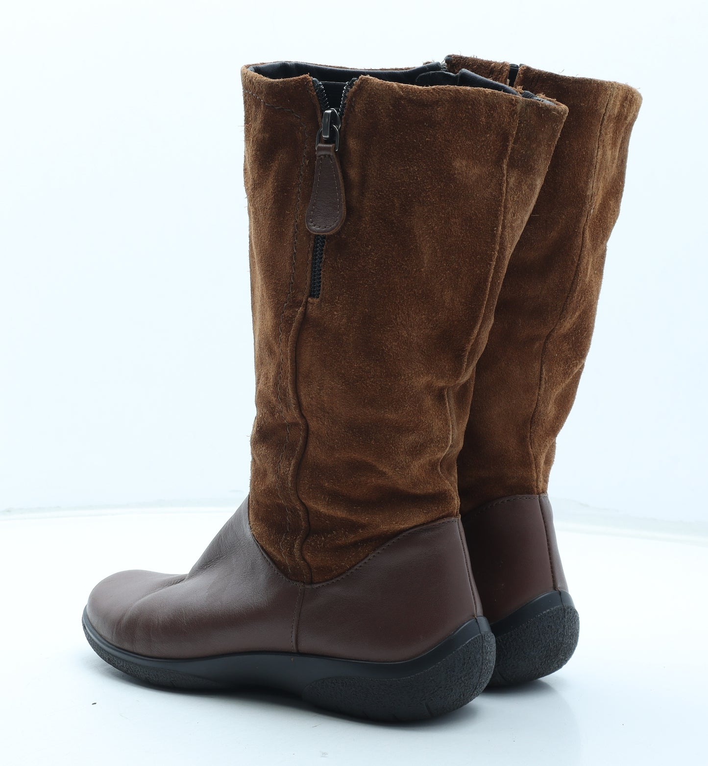 Hotter Womens Brown Leather Bootie Boot UK