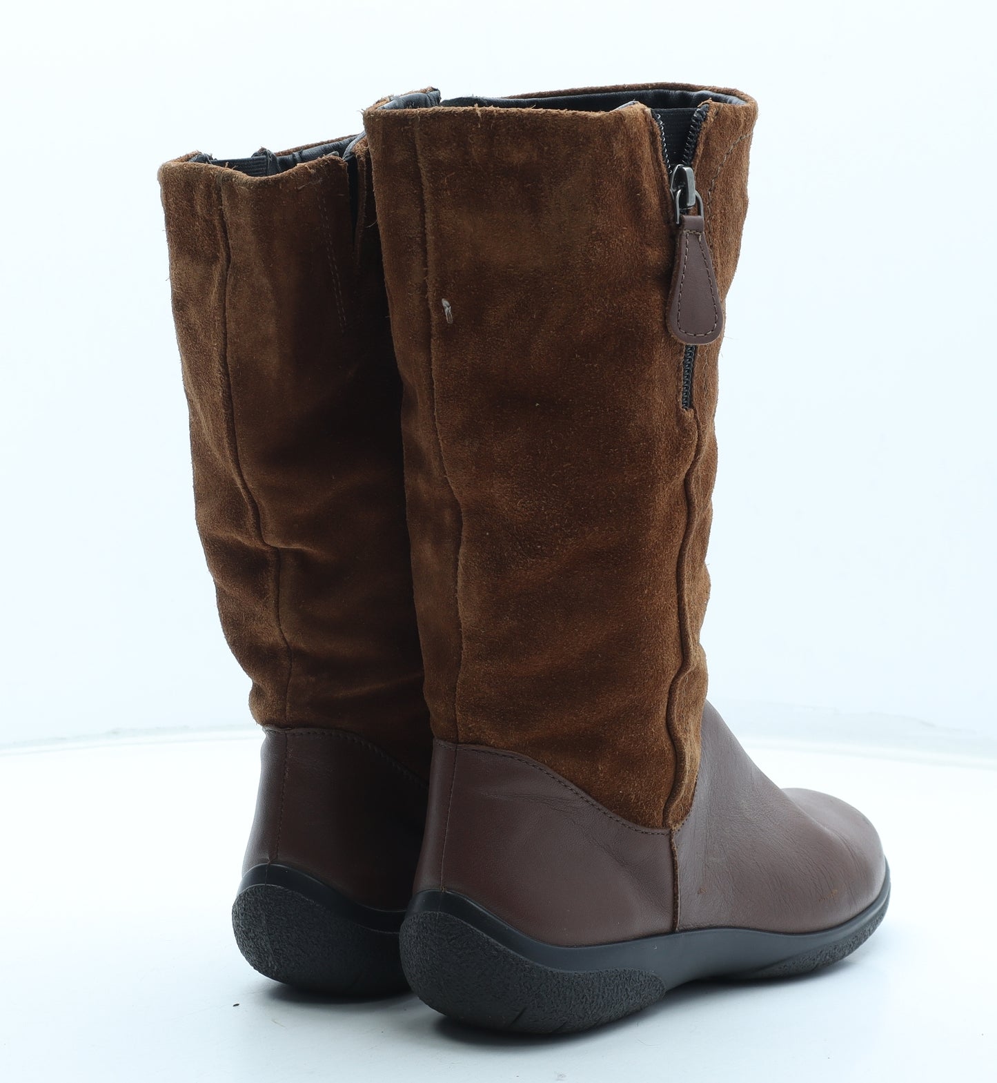 Hotter Womens Brown Leather Bootie Boot UK
