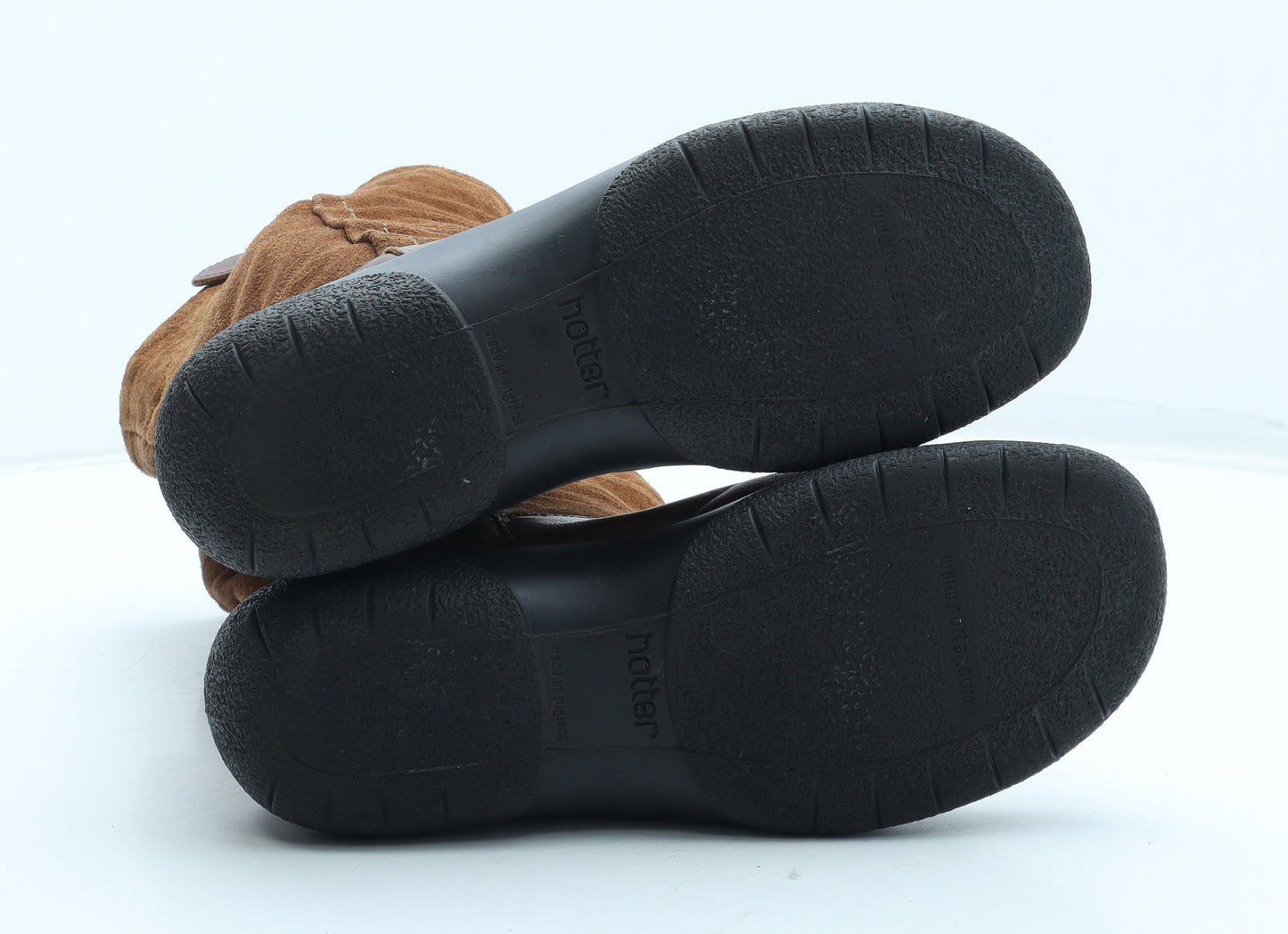 Hotter Womens Brown Leather Bootie Boot UK