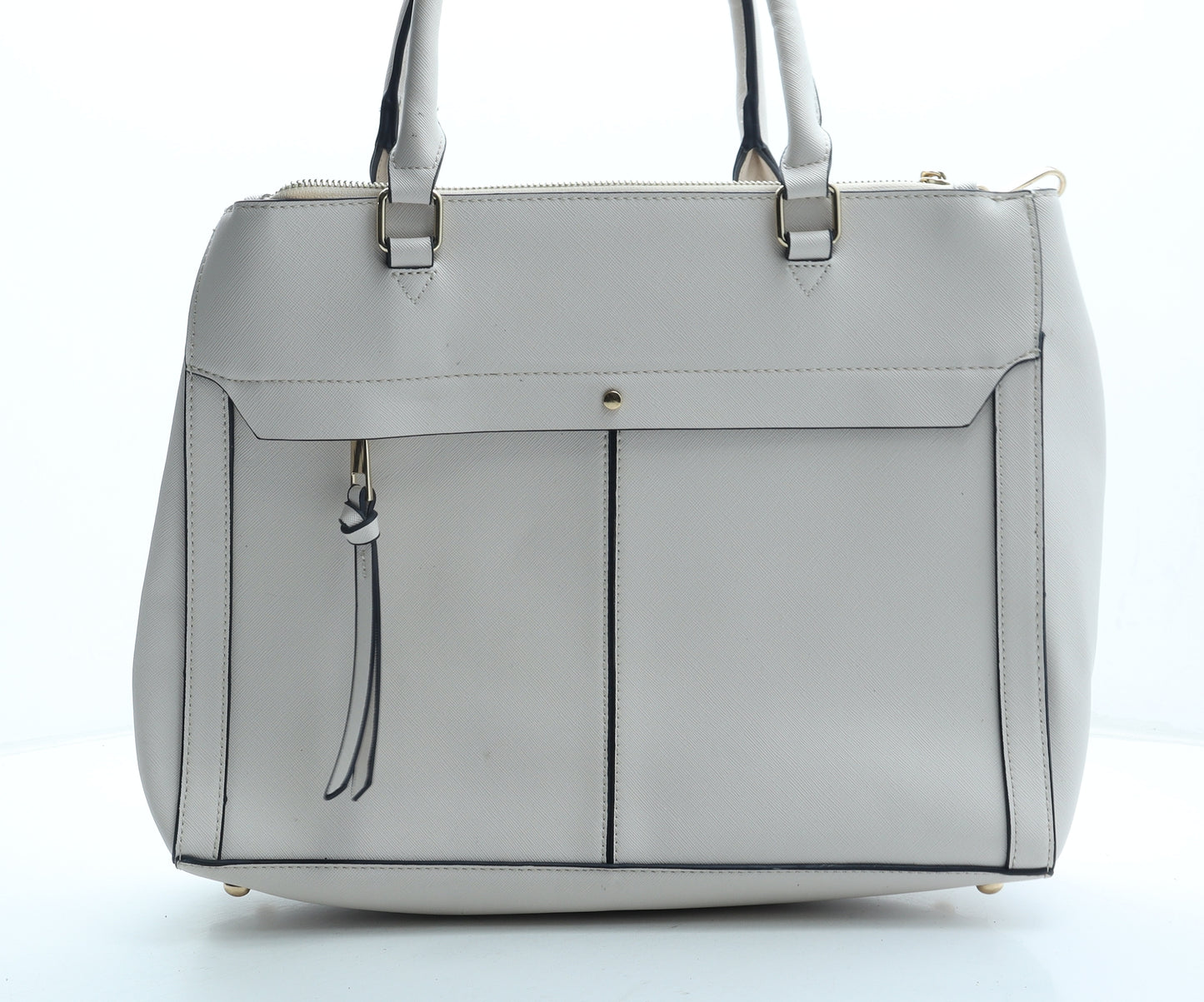 Preworn Womens Pink Polyurethane Top Handle Bag Size Large