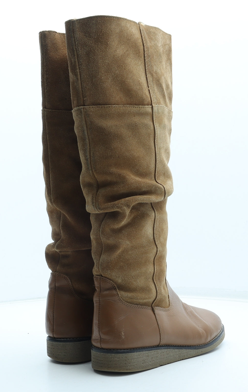 Preworn Womens Brown Leather Bootie Boot UK