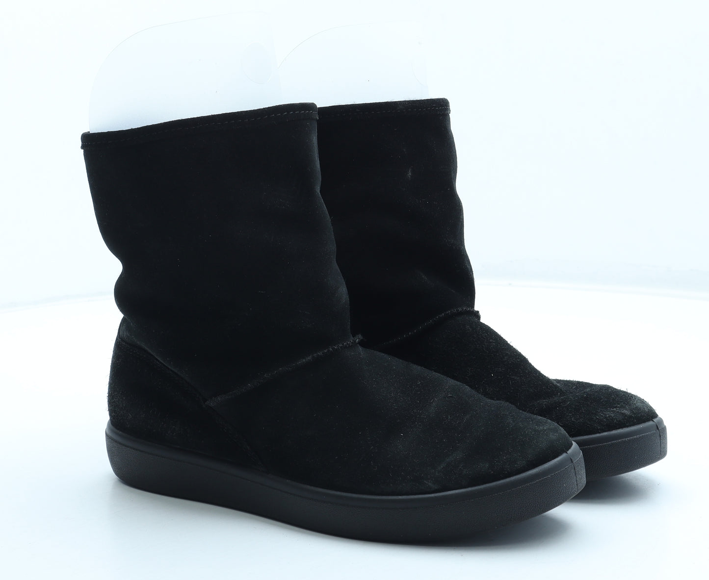 Hotter Womens Black Polyester Shearling Style Boot UK