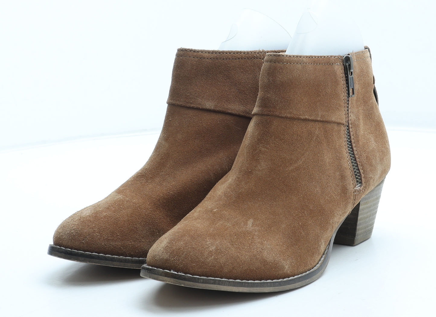 Dune Womens Brown Leather Bootie Boot UK
