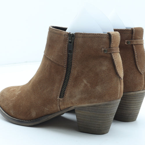 Dune Womens Brown Leather Bootie Boot UK
