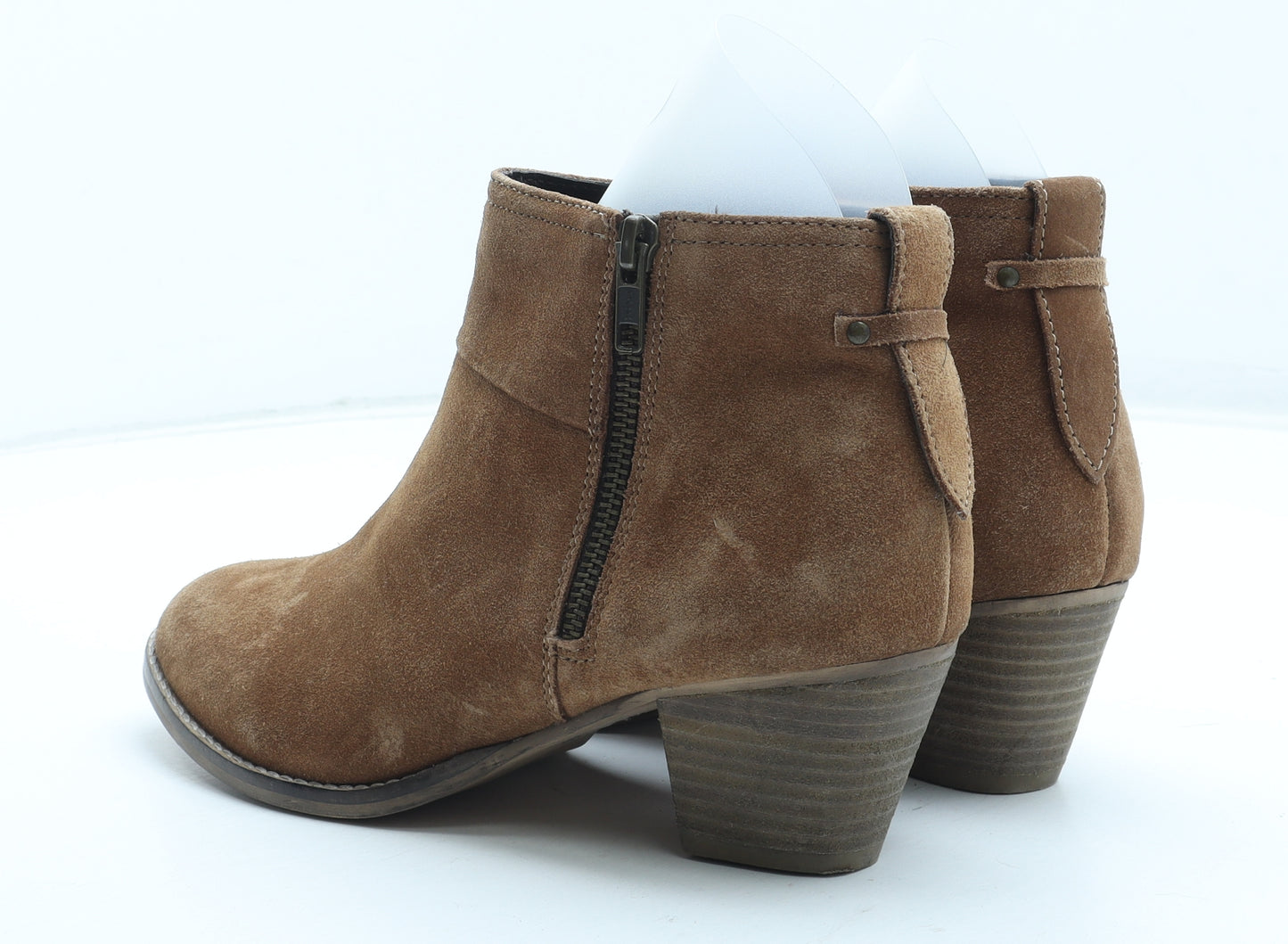 Dune Womens Brown Leather Bootie Boot UK