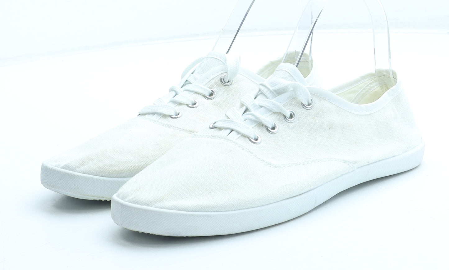Primark Womens White Polyester Trainer UK