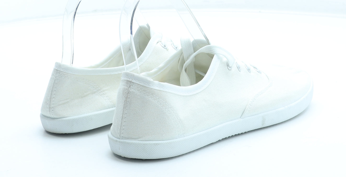 Primark Womens White Polyester Trainer UK