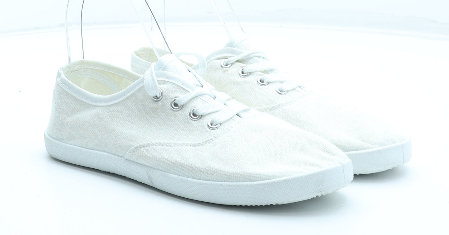 Primark Womens White Polyester Trainer UK