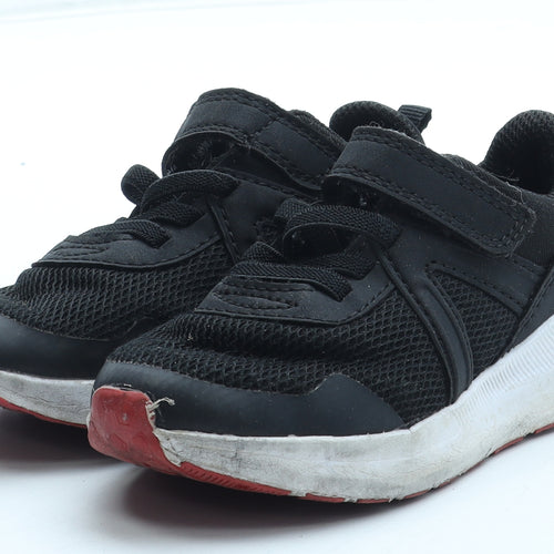 F&F Boys Black Polyester Trainer UK 7 25