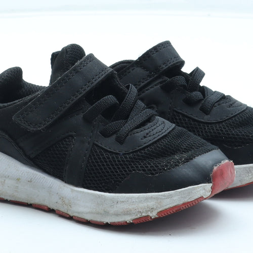 F&F Boys Black Polyester Trainer UK 7 25