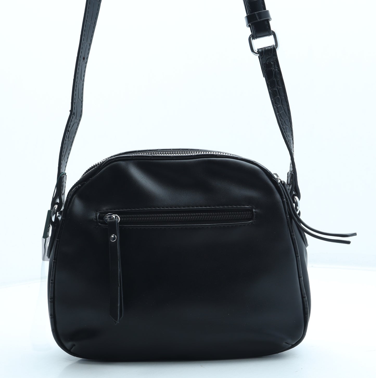 Verde Womens Black Polyurethane Crossbody Size Small