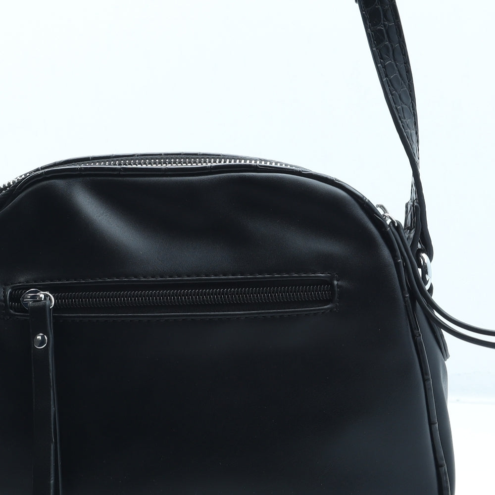 Verde Womens Black Polyurethane Crossbody Size Small