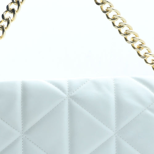 Primark Womens White Polyurethane Shoulder Bag Size Small