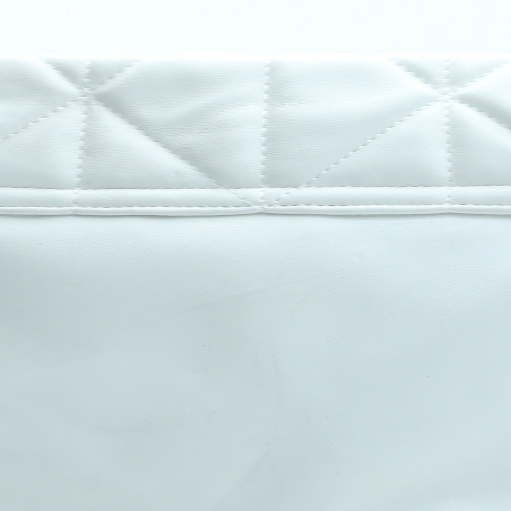 Primark Womens White Polyurethane Shoulder Bag Size Small