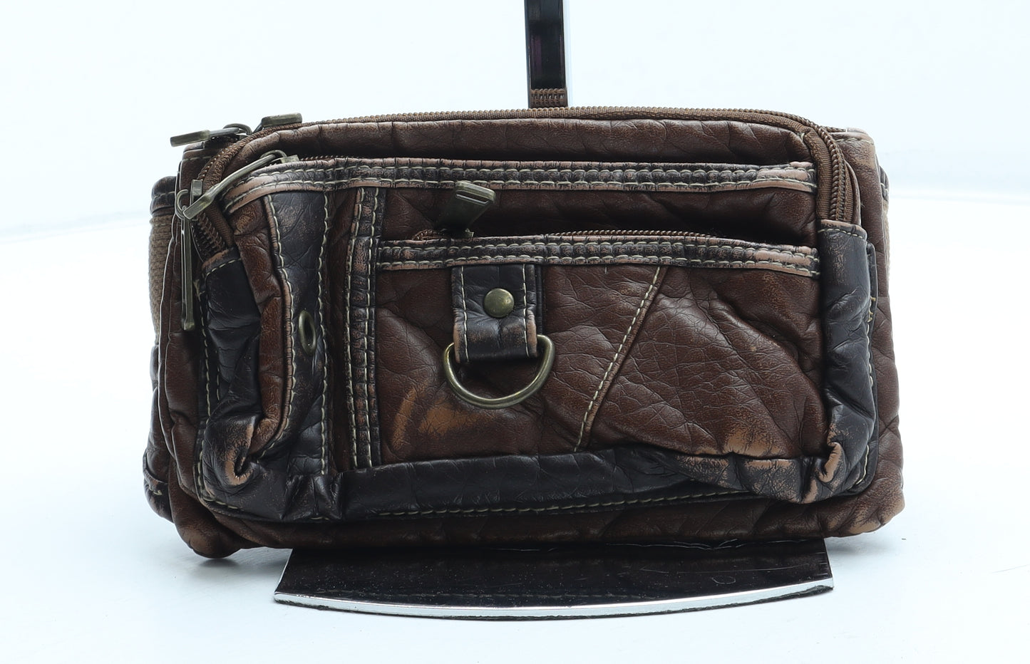 Preworn Womens Brown Leather Belt Bag & Waist Pack Size Small