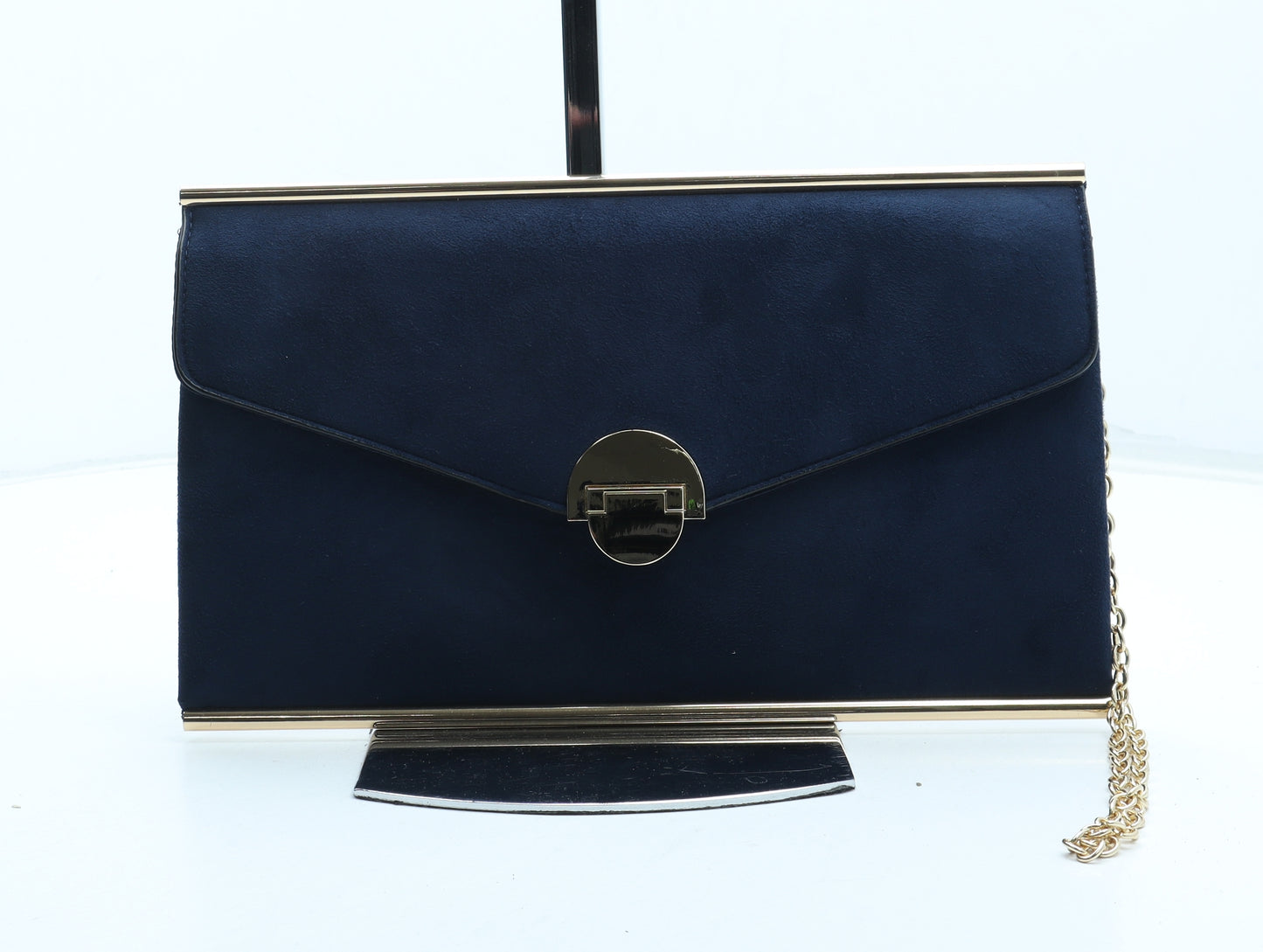 New Look Womens Blue Polyurethane Clutch Size Small