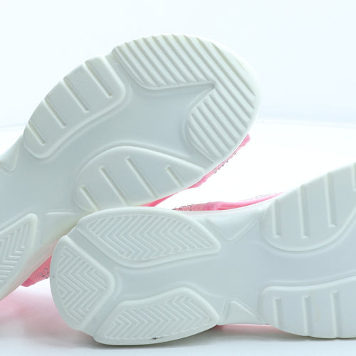 Preworn Womens Pink Polyester Slip On Sandal UK - Estimated UK Size 6