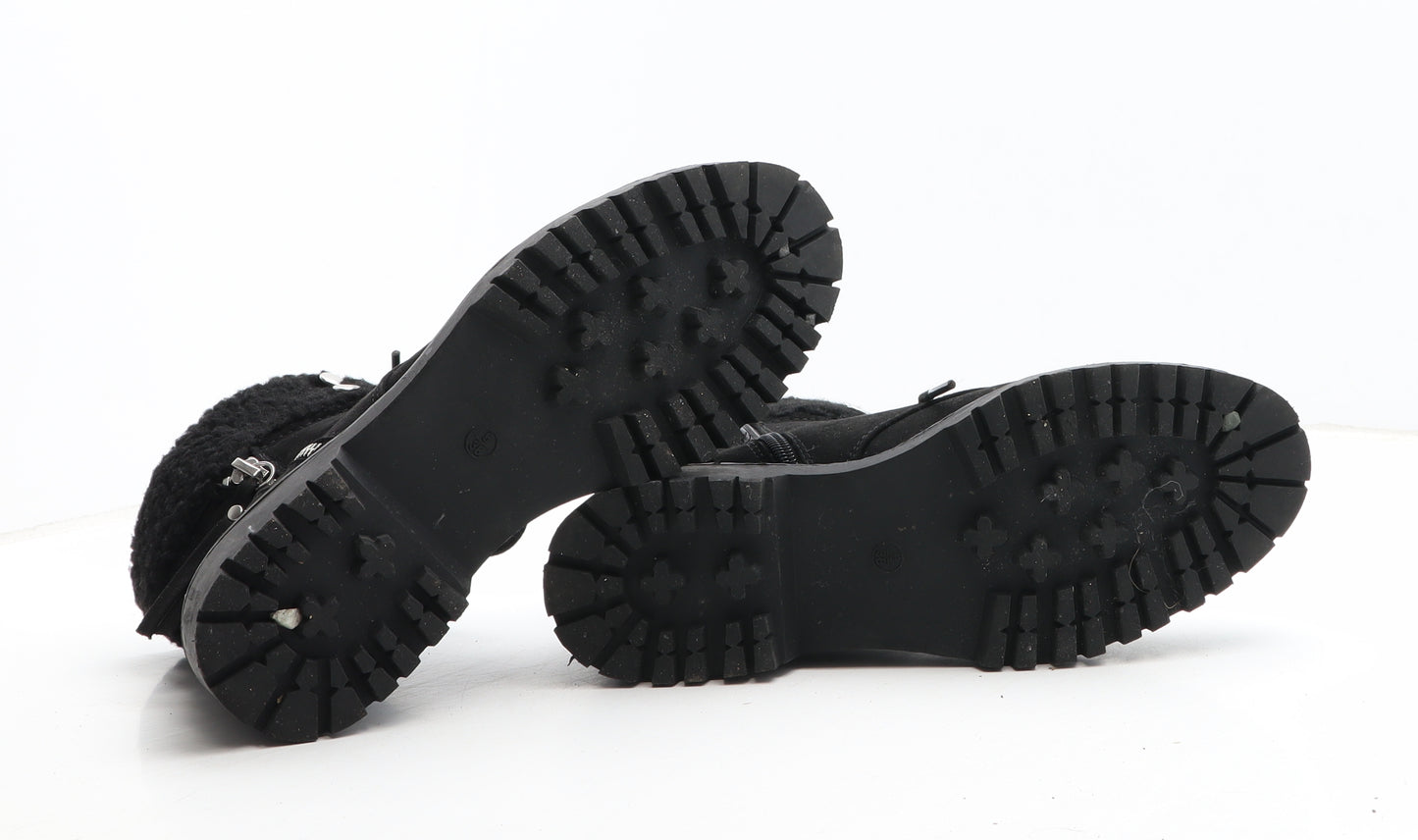 New Look Womens Black Synthetic Combat Boot UK
