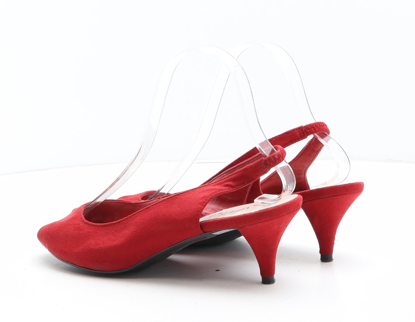 Marks and Spencer Womens Red Synthetic Slingback Heel UK