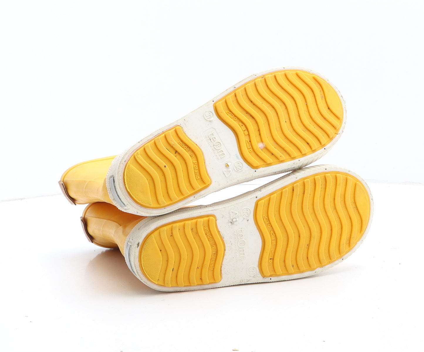 Term Boys Yellow Synthetic Wellies Boot UK 12.5