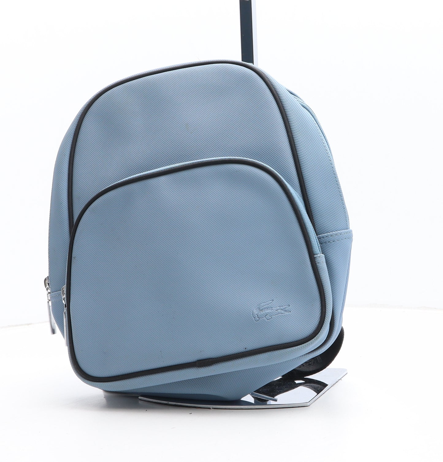 Lacoste Womens Blue PVC Backpack Size Small