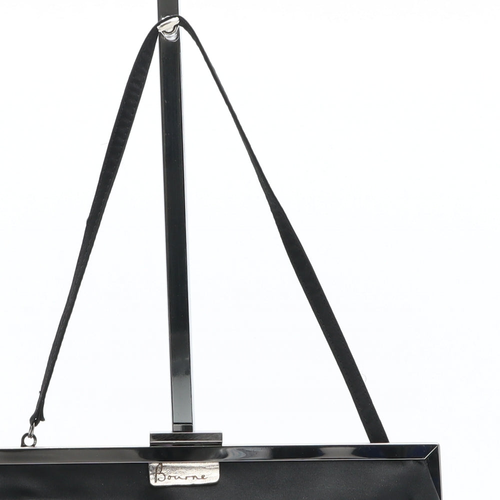 Bourne Womens Black Polyester Shoulder Bag Size Small