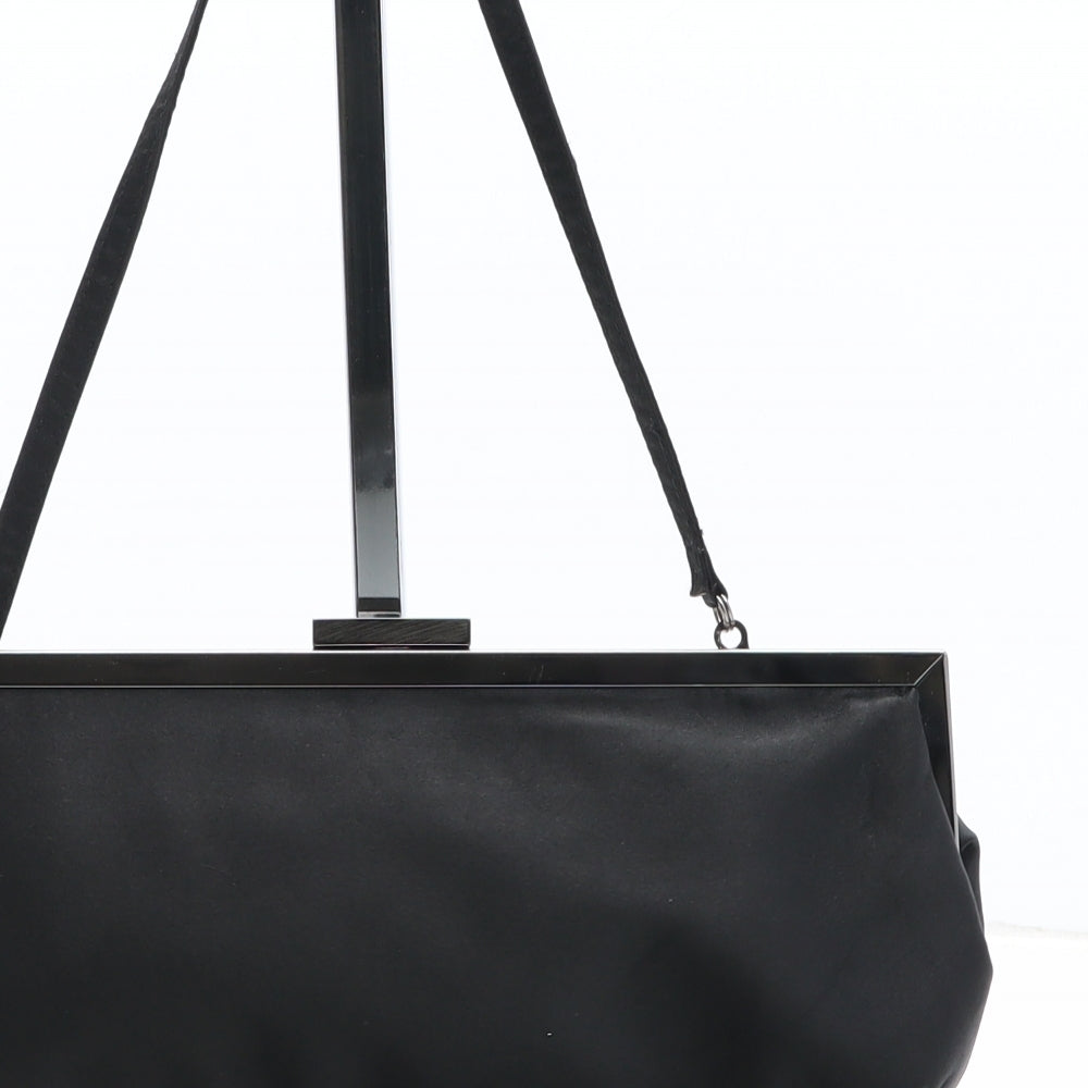 Bourne Womens Black Polyester Shoulder Bag Size Small