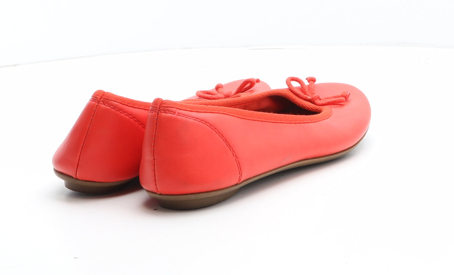 Preworn Womens Red Synthetic Ballet Flat UK